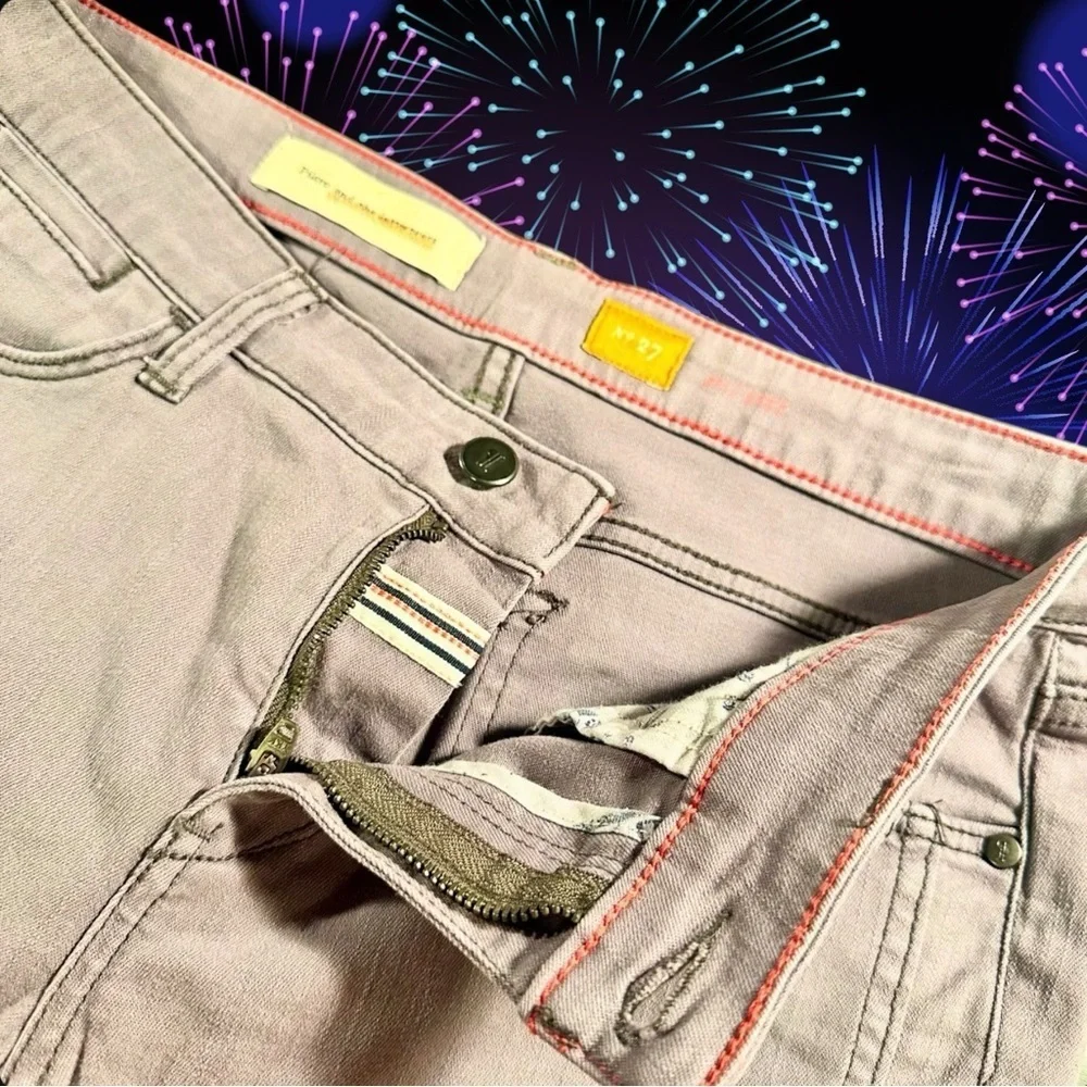 Pilcro and the Letterpress ‘Stet’ Cropped Side Slit Jeans in Gray Size 27